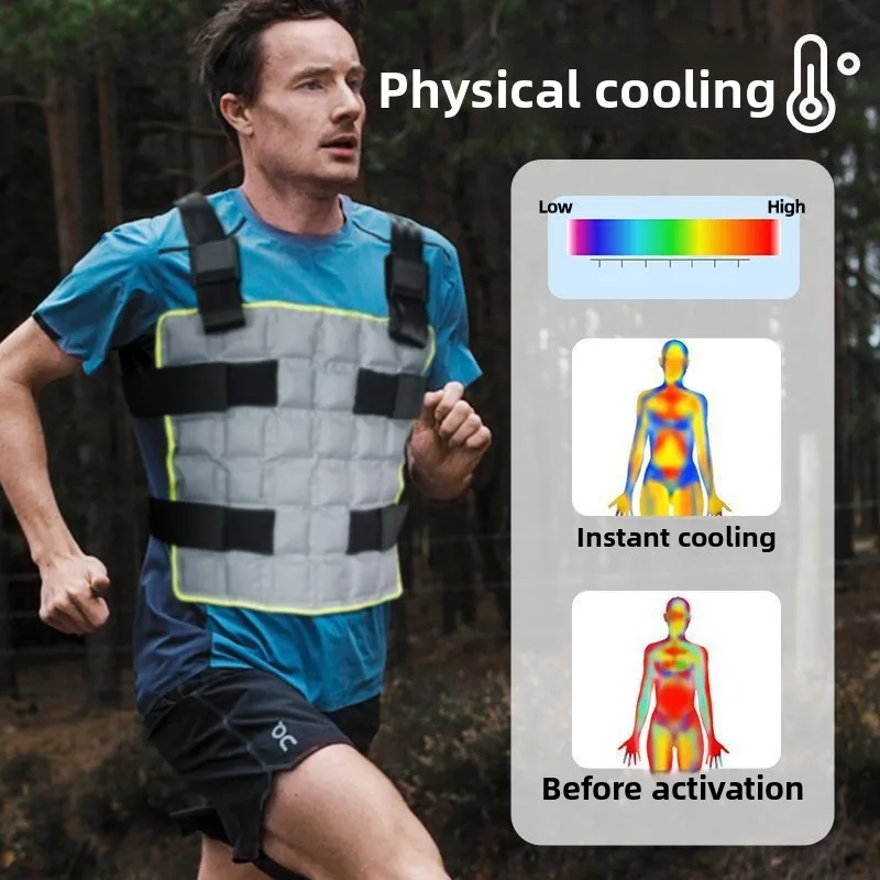 Cycling Vest Repeatable Self-absorbing Water Summer Cooling Vests Ice Packs Ice Body Wrap Cooling for High Temperature Work