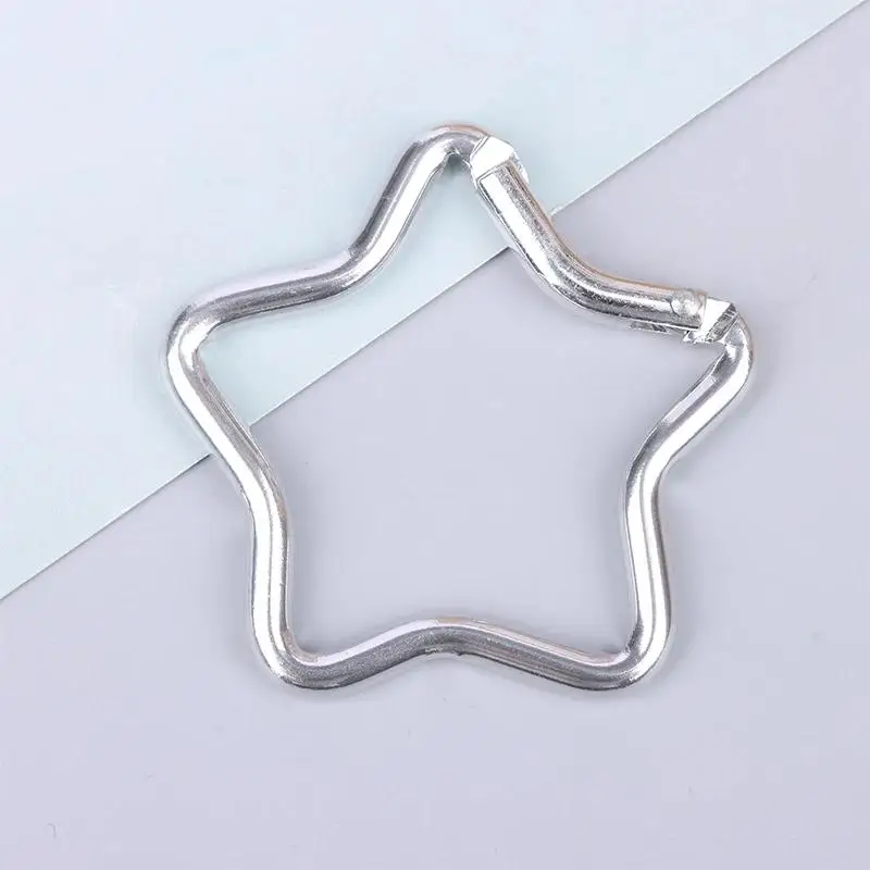 Five-pointed Star Shaped Aluminum Carabiner Key Chain Clip Outdoor Camping Keyring Hook Bottle Hanging Buckle image 2