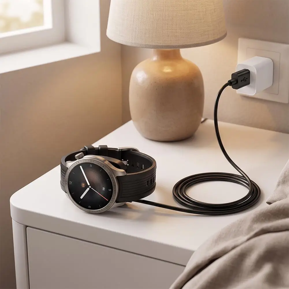 For Amazfit T Rex 3 Magnetic Charging Cable Dock Balance 2 Helio Strap Cheetah Pro Smartwatch Charger 100cm PVC Wire view 3