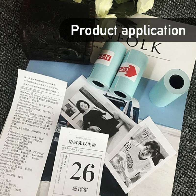 Mini Thermal Printer Paper Label Sticker Paper 57mmx30mm For Peripage A6 Portable Portable Adhesive Labeling