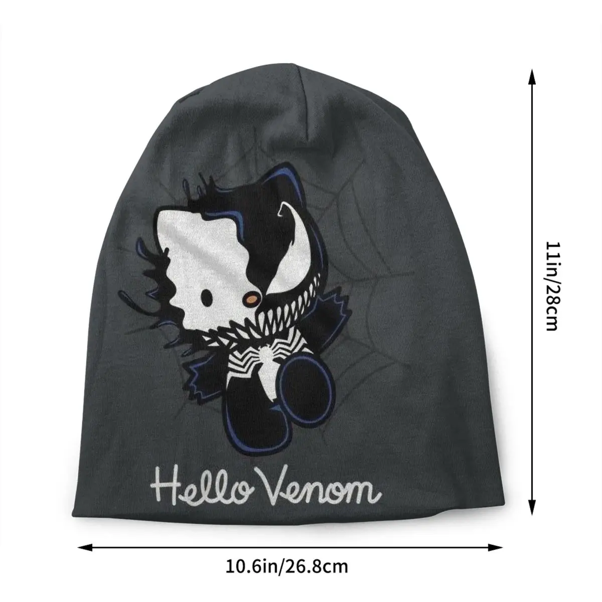 Custom Hello Kitty - Venom Skullies Beanies Caps Men Women Unisex Trend Winter Warm Knit Hat Adult Bonnet Hats