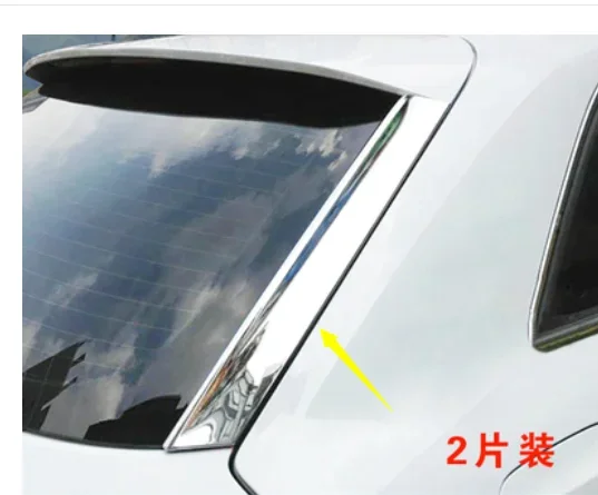 ABS Chrome For Audi Q3 Car Accessories Styling 2013 2014 2015 Car rear Tail windows Spoilers Wings frame Cover Trim 2pcs