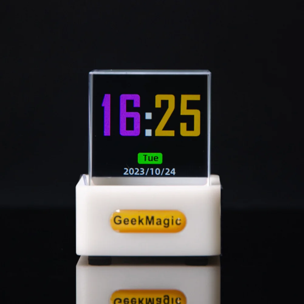 

GeekMagic GIFTV Кристалл Голографическое украшение для рабочего стола Умная метеостанция Цифровые часы с GIF-анимациями и фотоальбомом