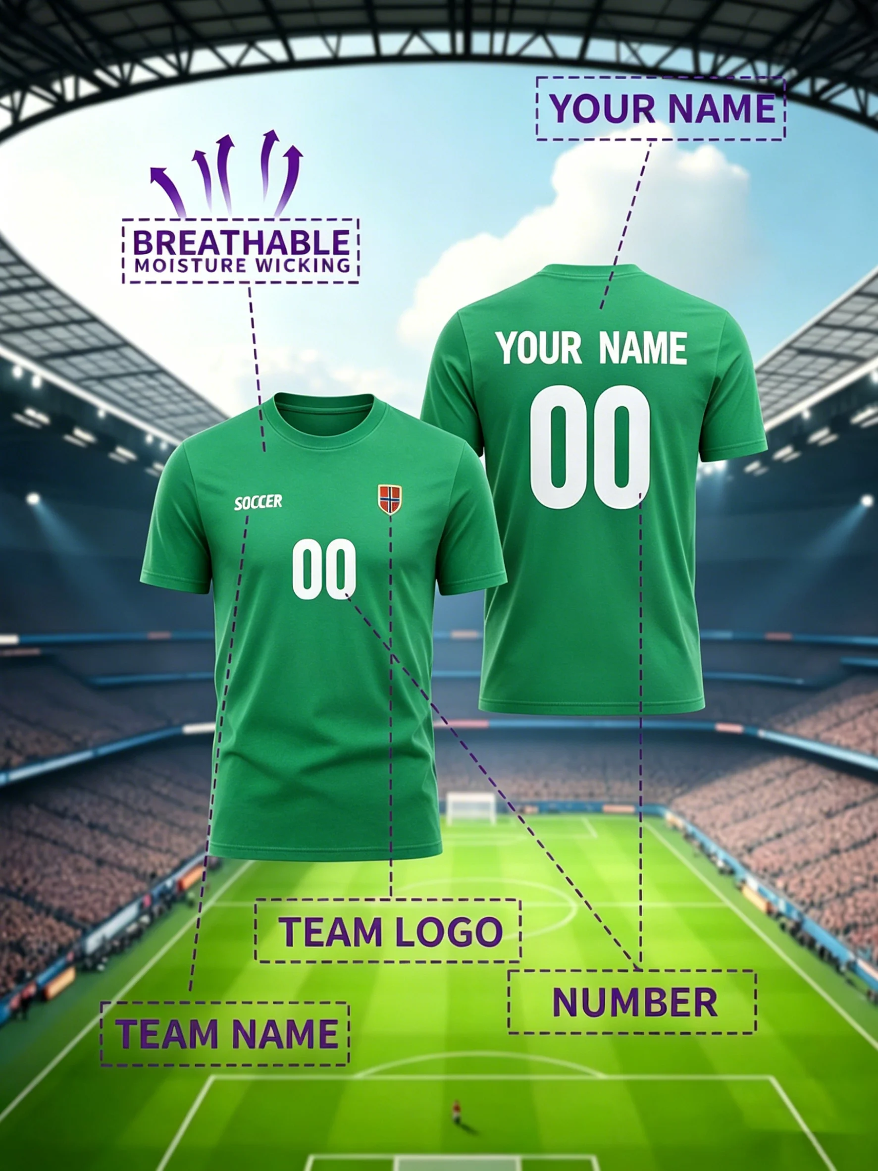 Passen Sie das Muster Ihrer Lieblings-Fußballmannschafts-Spielerbekleidung individuell an. Personalisiertes, modisches Baumwoll-T-Shirt, lässiges, lockeres Sport-Top, weiches T-Shirt – Detail 20
