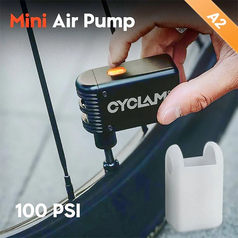 CYCLAMI-Pompe portable Mini Plus pour vélo, gonfleur d'air sans fil, assujetPresta Schrader, accessoires de vélo VTT d'extérieur