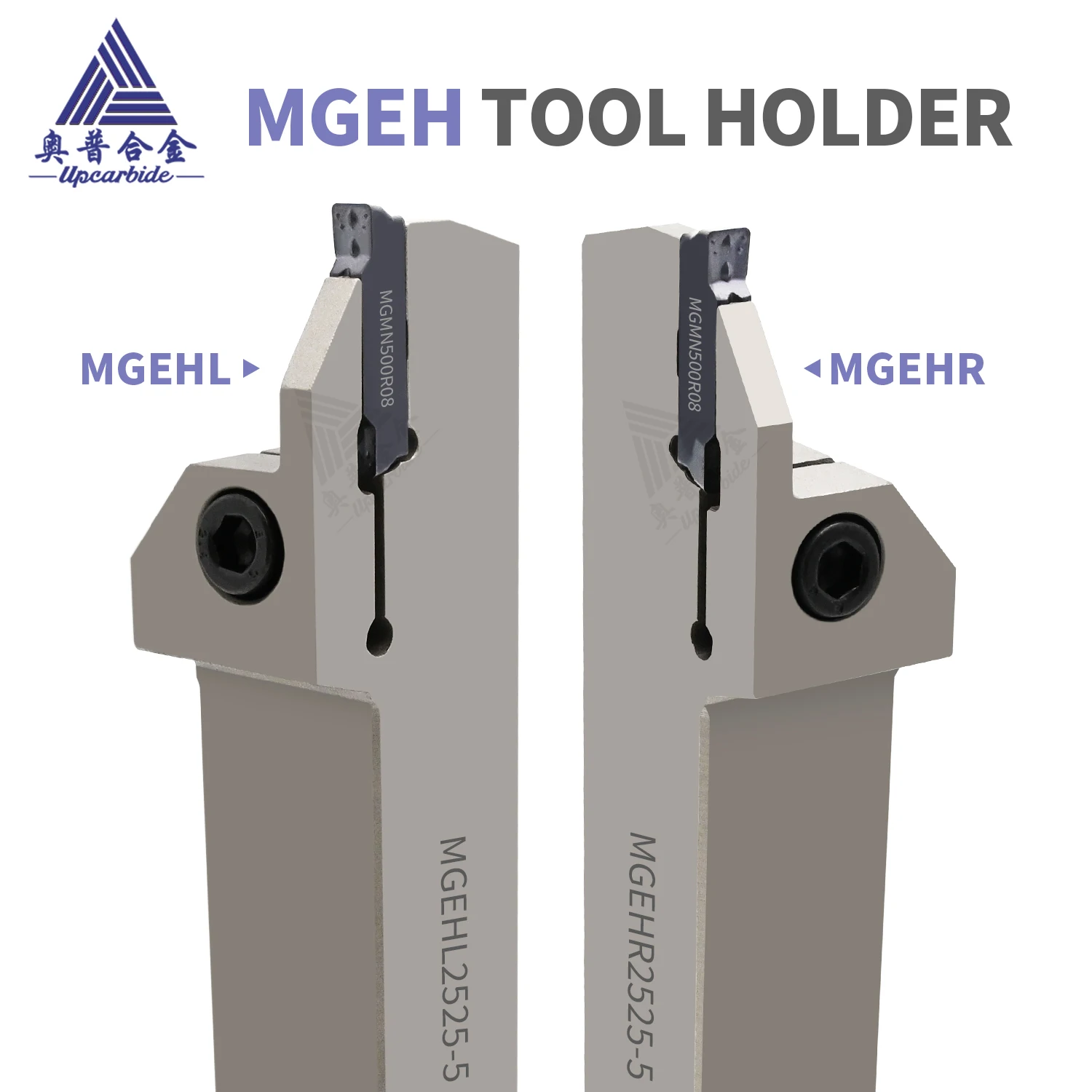 1 Tool Holder + 10 Inserts Set | MGEHR Tool Holder with MGMN Blades - Multiple Sizes Optional for Lathe Turning