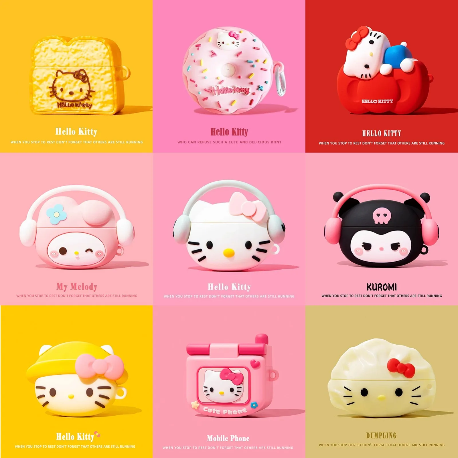 Case For Huawei FreeClip Wireless Earphones Case Silicone Cute 3D Cartoon For Huawei Free Clip Earbuds Protective Case With Hook