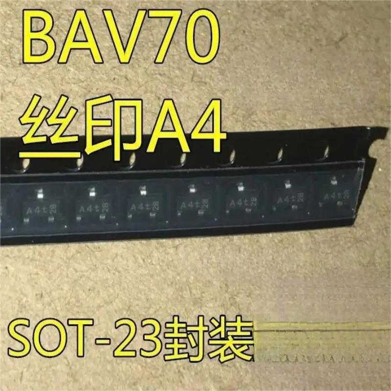 Transistor de potência, BAV70 tela impressa, A4 A4T SOT-23 SMT, 500Pcs, Best-Selling, boa qualidade, Brand New, Original