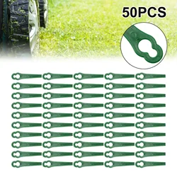 Plastic Cutting Blades For ART 23 ACCUTRIM 18V Lawnmower Pack Of 50 Green Strimmer Blades Garden Tool Parts