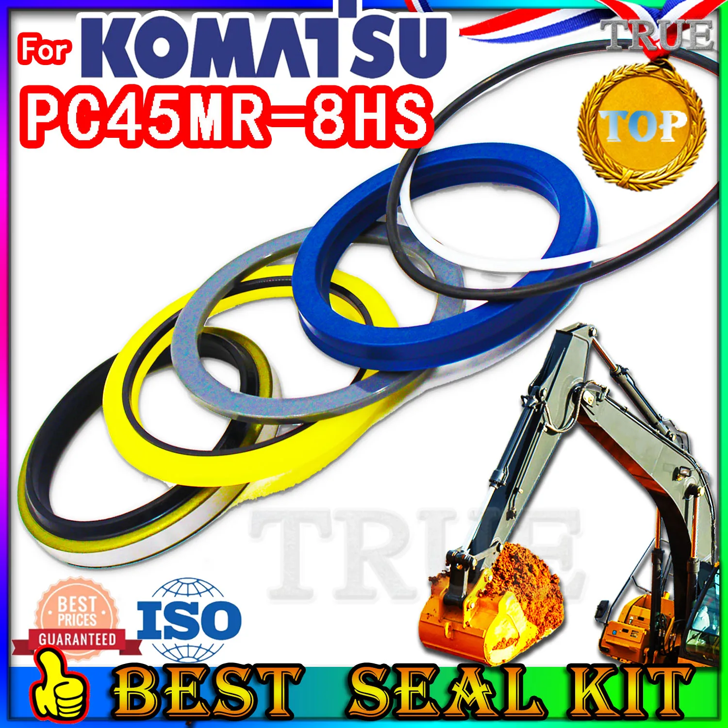 

For KOMATSU PC45MR-8HS Oil Seal Repair Kit Boom Arm Bucket Excavator Hydraulic Cylinder PC45MR 8HS adjuster POSITIONING Backhoe