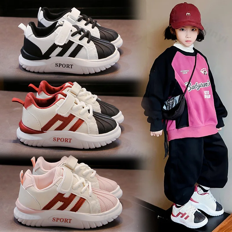 

Children Casual Sports Shoes 2025 Autumn Boys Girls Fashion Running Shoes Kids Outdoor Walking Shoes Anti Slip Platform Sneakers
