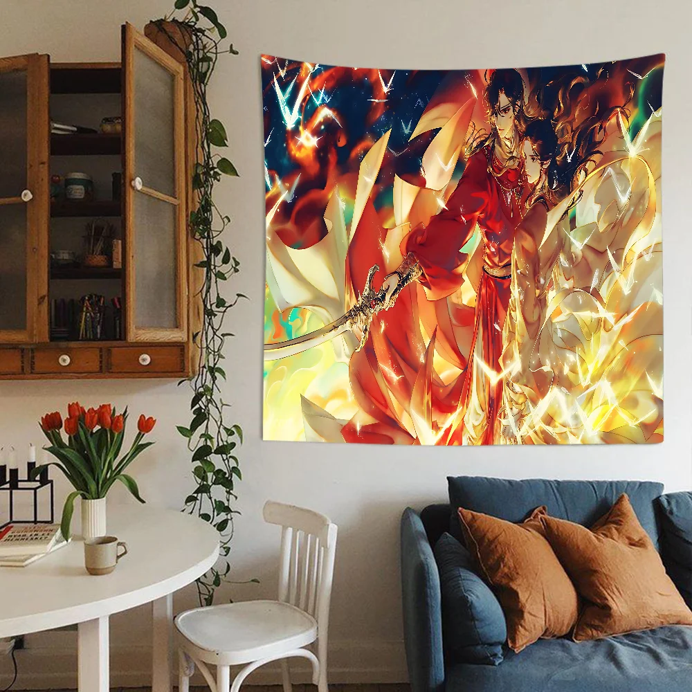 

Anime Tian Guan Ci Fu Anmie Reusable Backdrop Cloth Animal Printed Background Cloth For Kids Birthday Party Decoration