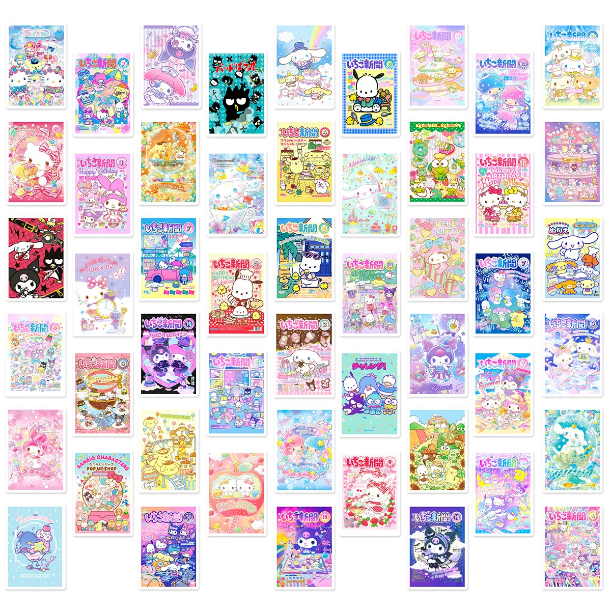 10/50 Stuks Cartoon Sanrio Poster Stickers Hello Kitty Kuromi Cinnamoroll Kids Girls Diy Laptop Telefoon Dagboek Schattige Stickers Kids Speelgoed