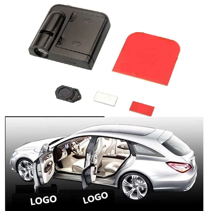 2 Pcs Wireless Car Door Led Logo Laser Projector LED Welcome Light Ghost Shadow Light for BMW Toyota Hyundai Honda Volkswagen