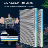 12D 9Layers Aquarium Fish Tank Filter Sponge No Glue Foam Biochemical Cotton Aquarium Filtration Accessories Bio Sponge acuarios