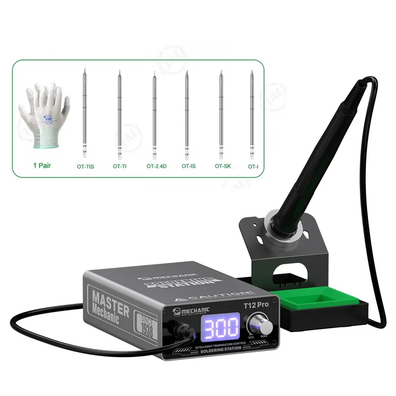 Mechanic 75W Digital T12 Pro Soldering Iron Station Auto Sensing Fast Heating Precise Temperature Control Solder Welding Tools