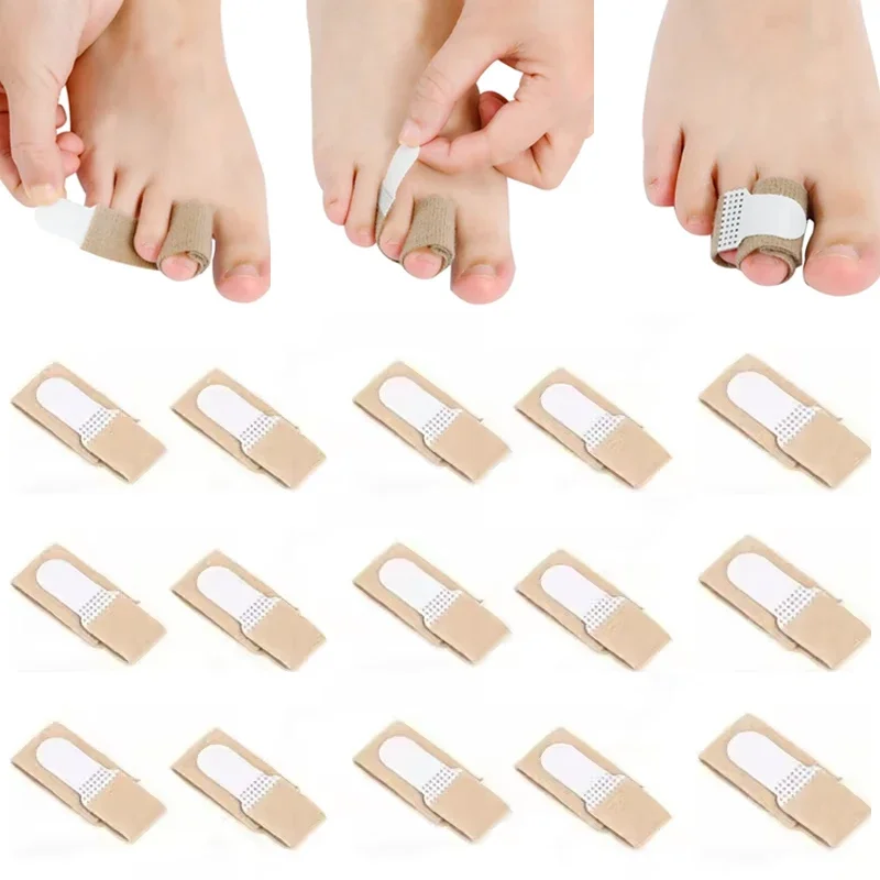 Alisador de dedo do pé martelo fita do dedo do pé corretor de hálux valgus bandagem separador de dedo do pé tala envolve suprimentos de cuidados com os pés