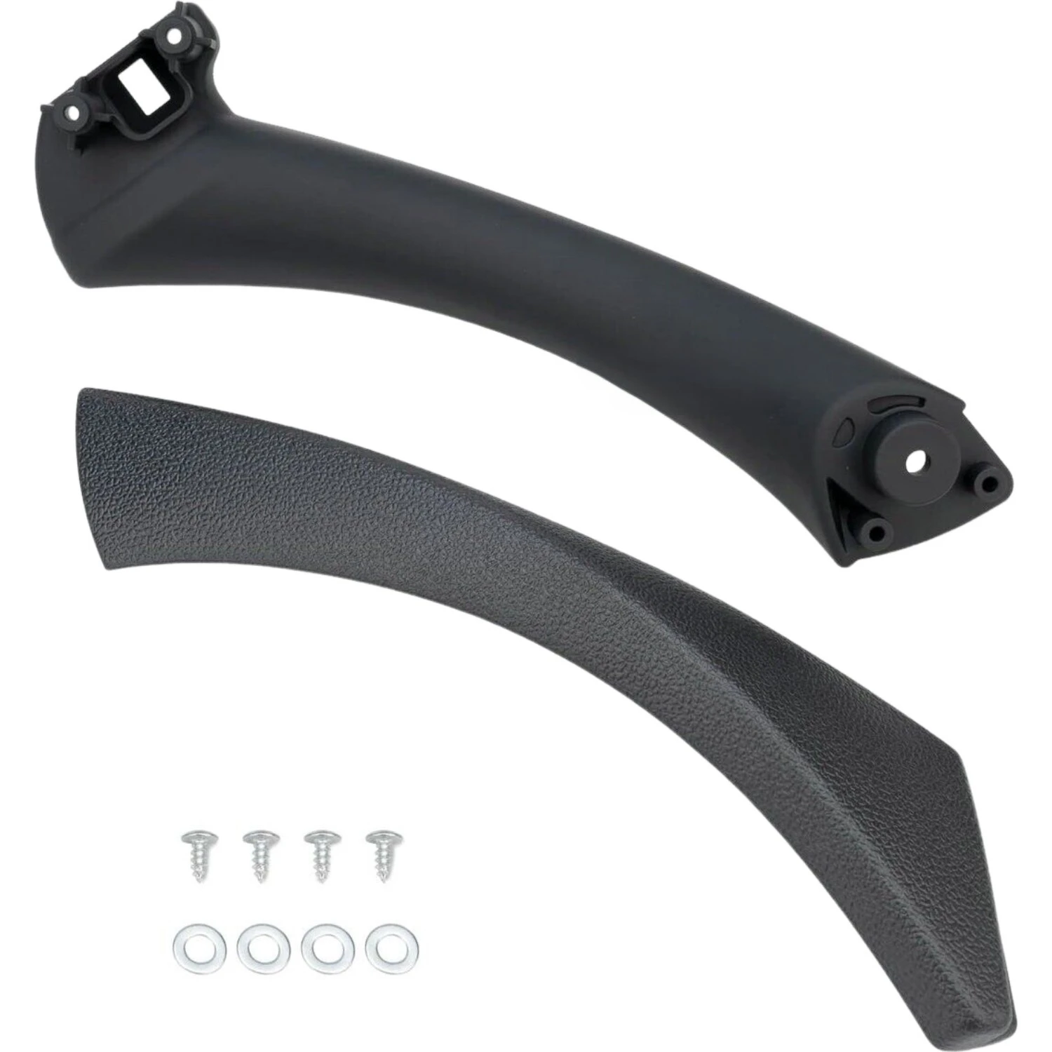 4Pcs Black Rear Left+Right Inner Door Handle Pull Trim Cover 51417230849 51419150335 51417230852 51419150338 For BMW E90 328i