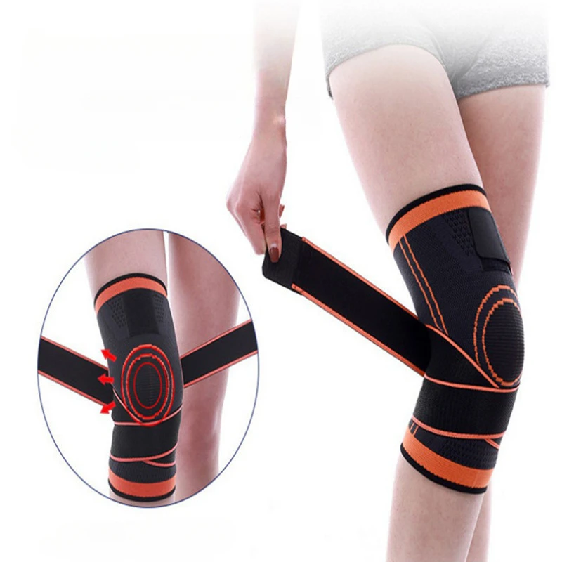 2pcs Knee Pads Sports Pressurized Elastic Kneepad Support Fitness Basketball Volleyball Brace Medical Arthritis Joints Protector