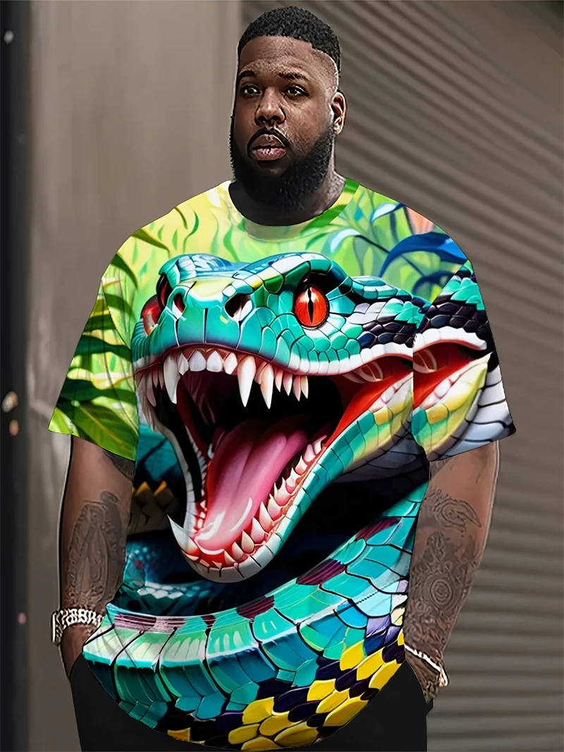 Horror Snake 3d Printed T Shirt Man Women Animal Snakes Pattern Tshirt Round Neck T Shirt Summer Casual Short Sleeve Tee Shirts
