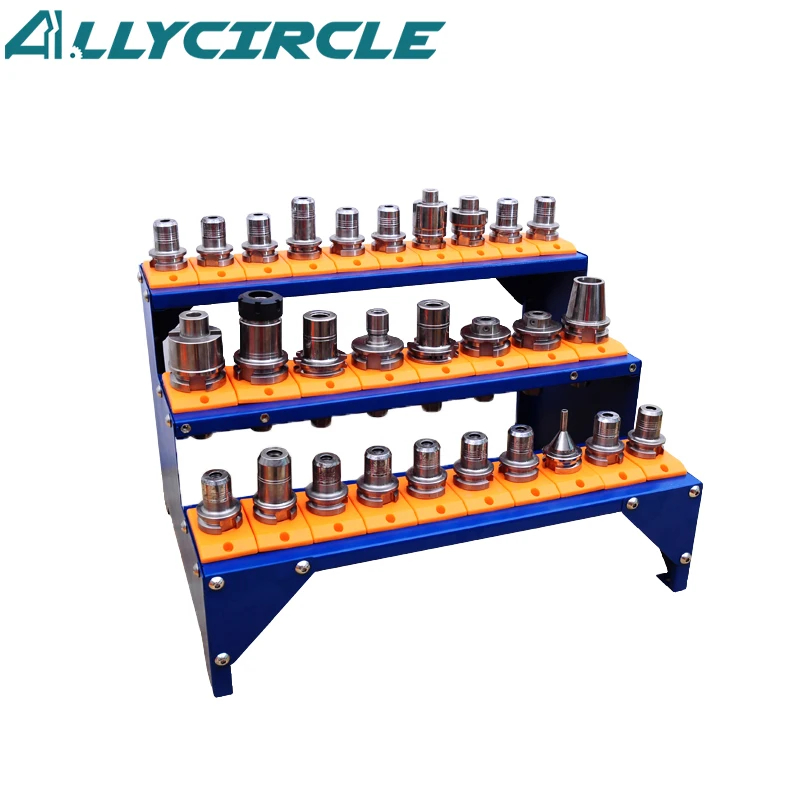 Thickened ABS BT30 BT40 Stepped Tool Holder Storage Cabinet 30 Hole Mixed Free Collocation for CNC Collecting Tool Case