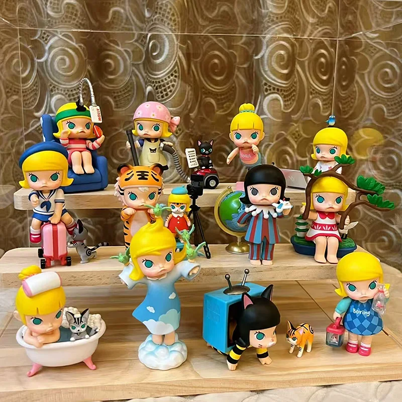 

POP MART A Boring Day with Molly Series Blind Box Toys Surprise Mystery Box Dolls Cute Anime Action Figure Cute Guess Bag Gift