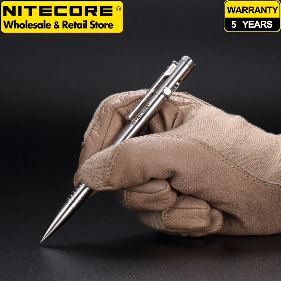 

Тактическая ручка NITECORE NTP30 из титана, многофункциональная, с выдвижным механизмом и функцией разбивания стекла