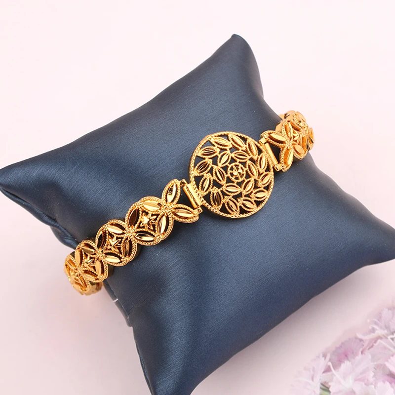 سوار إيطالي مطلي بالذهب 24k للنساء ، عربي ، دبي ، مجوهرات الزفاف ، سوار معصم للمناسبات ، إكسسوار للحفلات ، حلية إيطالية