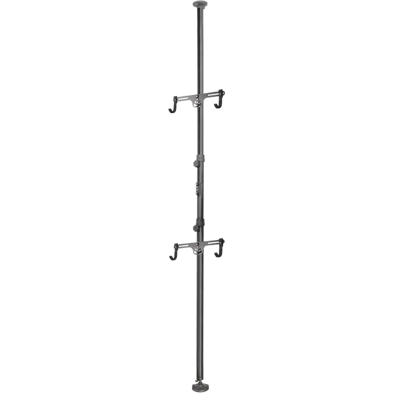 Floor to Ceiling 2 Bike Storage Stand - Dual Hanger Parking Rack Pole Stand for Storing Bicycles in Garages