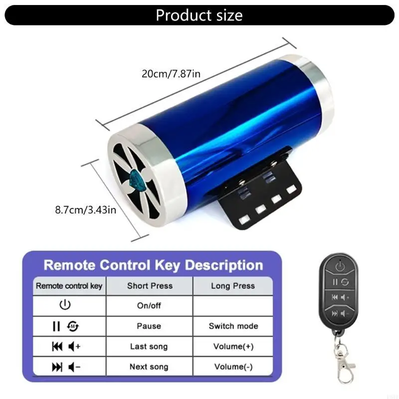 

H58F Versatile Motorcycle Sound upgrades with Light effect for Motorbike