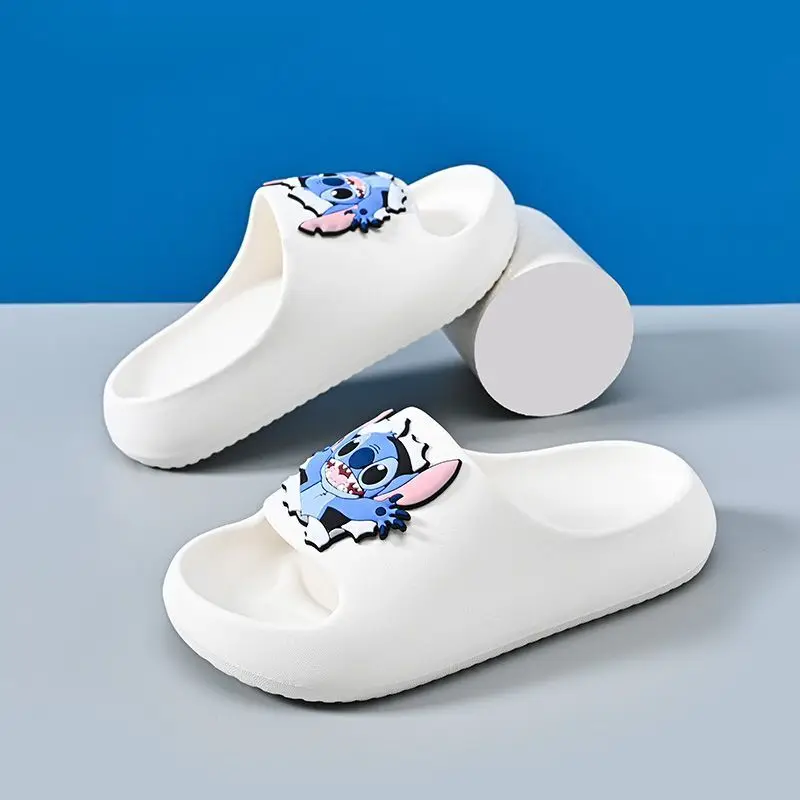 Disney Lilo & Stitch Cartoon Stitch pantofole da bagno Casual per ragazzi e ragazze Trendy Anime scarpe da casa con suola morbida antiscivolo