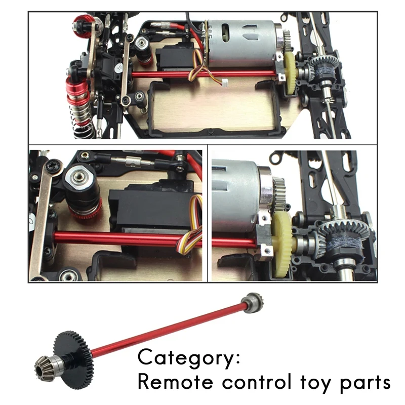 Akcesoria zamienne Metalowy mechanizm różnicowy Centralny wał napędowy Przekładnia redukcyjna Silnik Przekładnia dla Wltoys 144001   1/14 RC Car