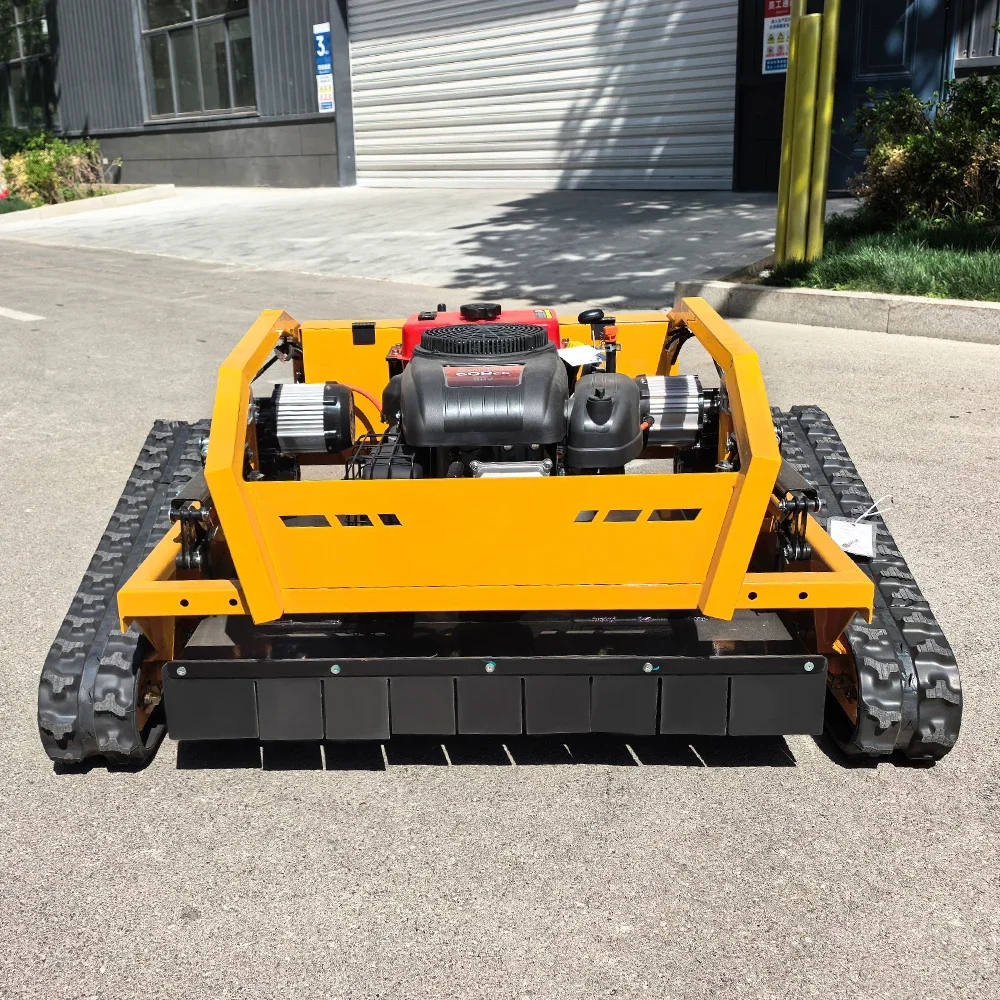 Customized 1000mm Remote Control Lawn Mower 22HP Track Brush Cutter | 55° Slope Climbing Mower Heavy-Duty Hillside Grass Cutter
