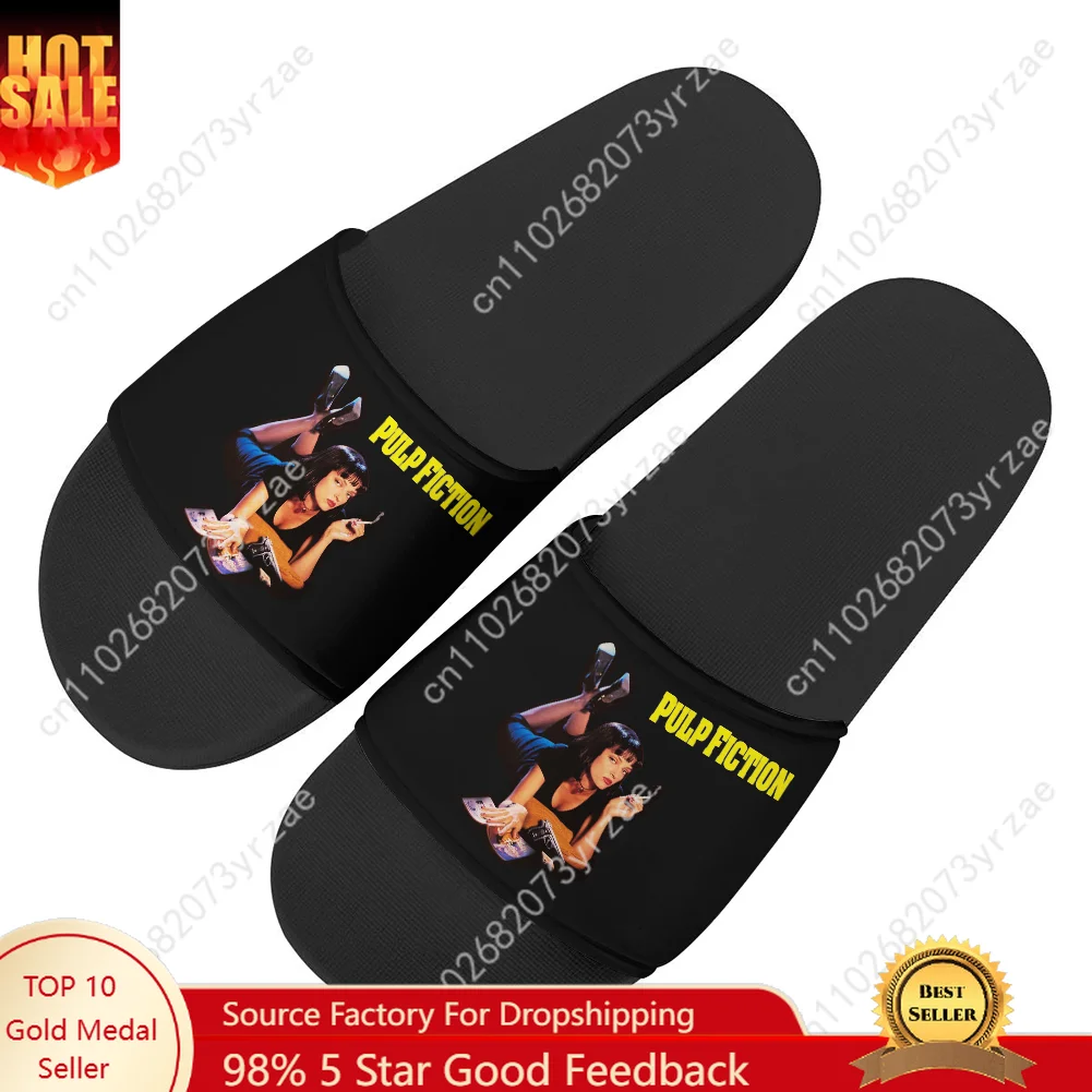 

Pulp Fiction Flip Flops Home Slippers Mens Womens Teenager Family Slippers Bathroom Pool Casual Sandals Customized Water Shoes