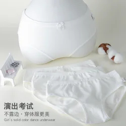 Children's Grade Examination Dance White Triangle Underwear Girls' Pure Cotton Underwear Girls' Ballet Dance Big Boy 4008