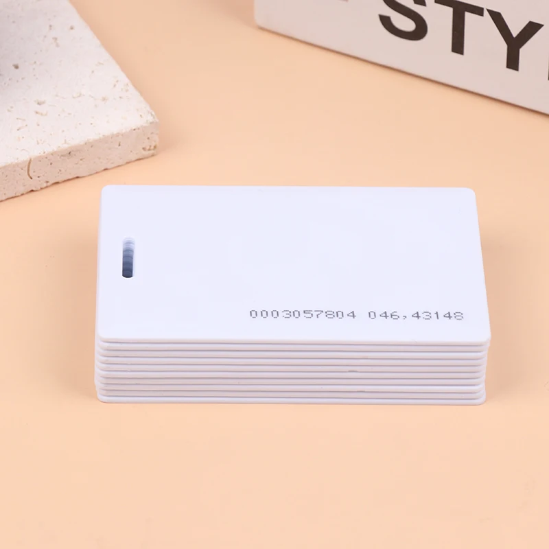 10個の書き換え可能な複合キーカード,コード付きIDカード,tk 4100チップ,周波数rfidカード,コピー可能な複製可能な白いカード