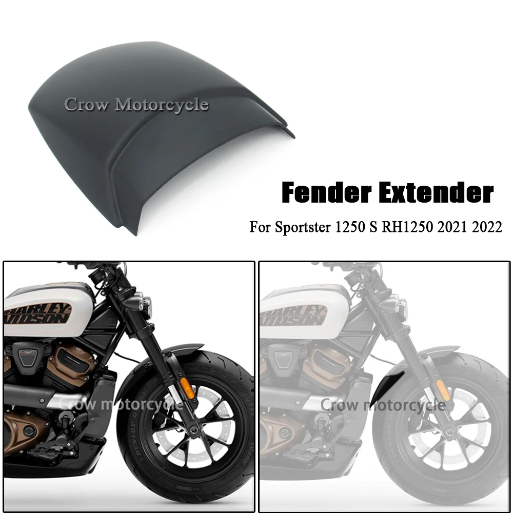

NEW Fender Extender Suitable For Harley-Davidson Sportster S 2021-2022 Motorcycle Accessories Black Front Mudguard