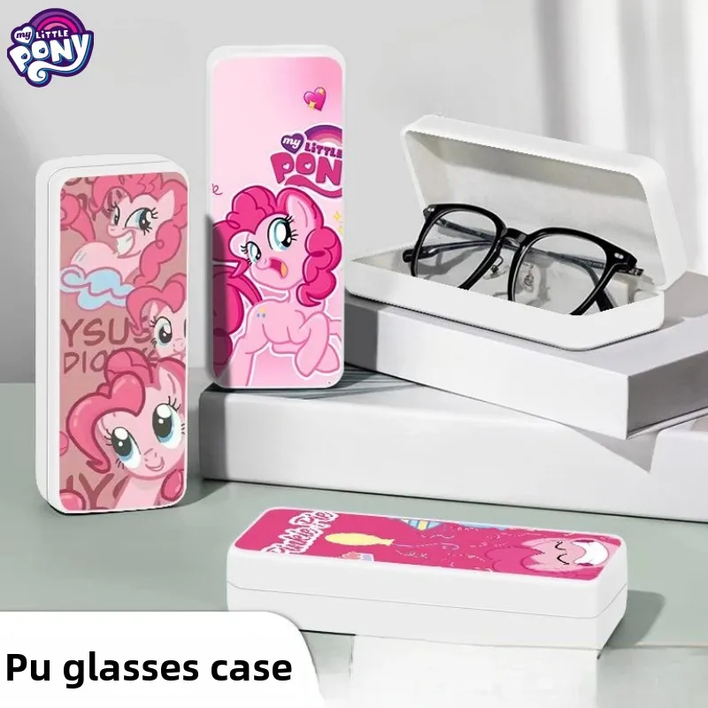 My Little Pony Pinkie Pie Fluttershy-Boîte de rangement pour lunettes et lunettes de soleil myopie, anti-chute, résistante à l'usure, PU créatif, étudiants