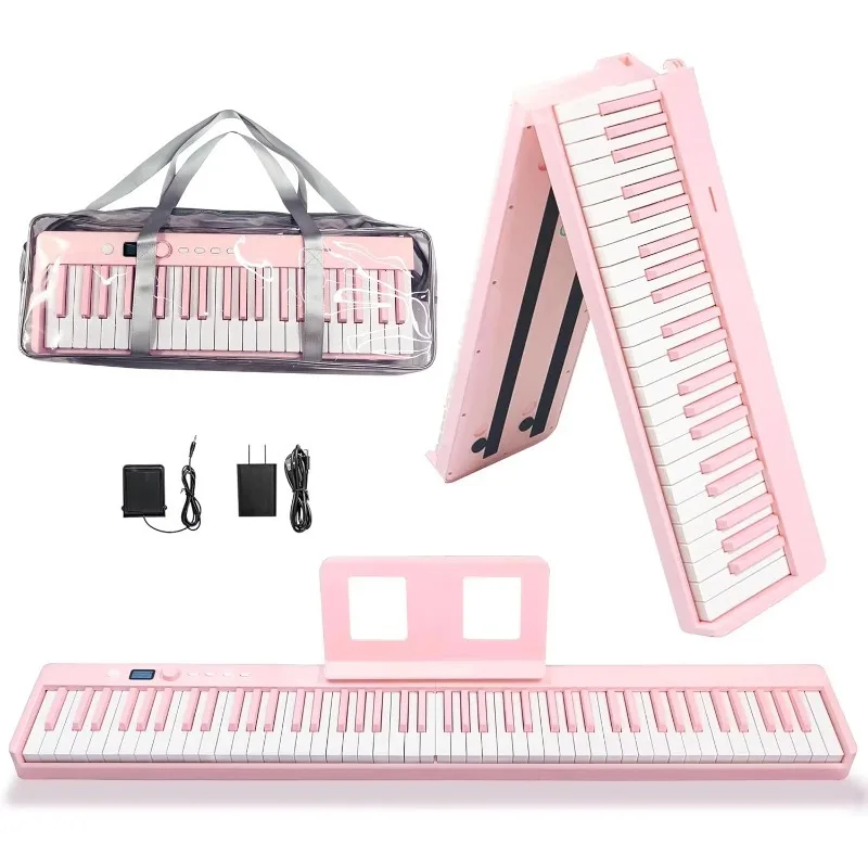 88 Weighted Keys Foldable Portable Electronic Piano Musical Instrument