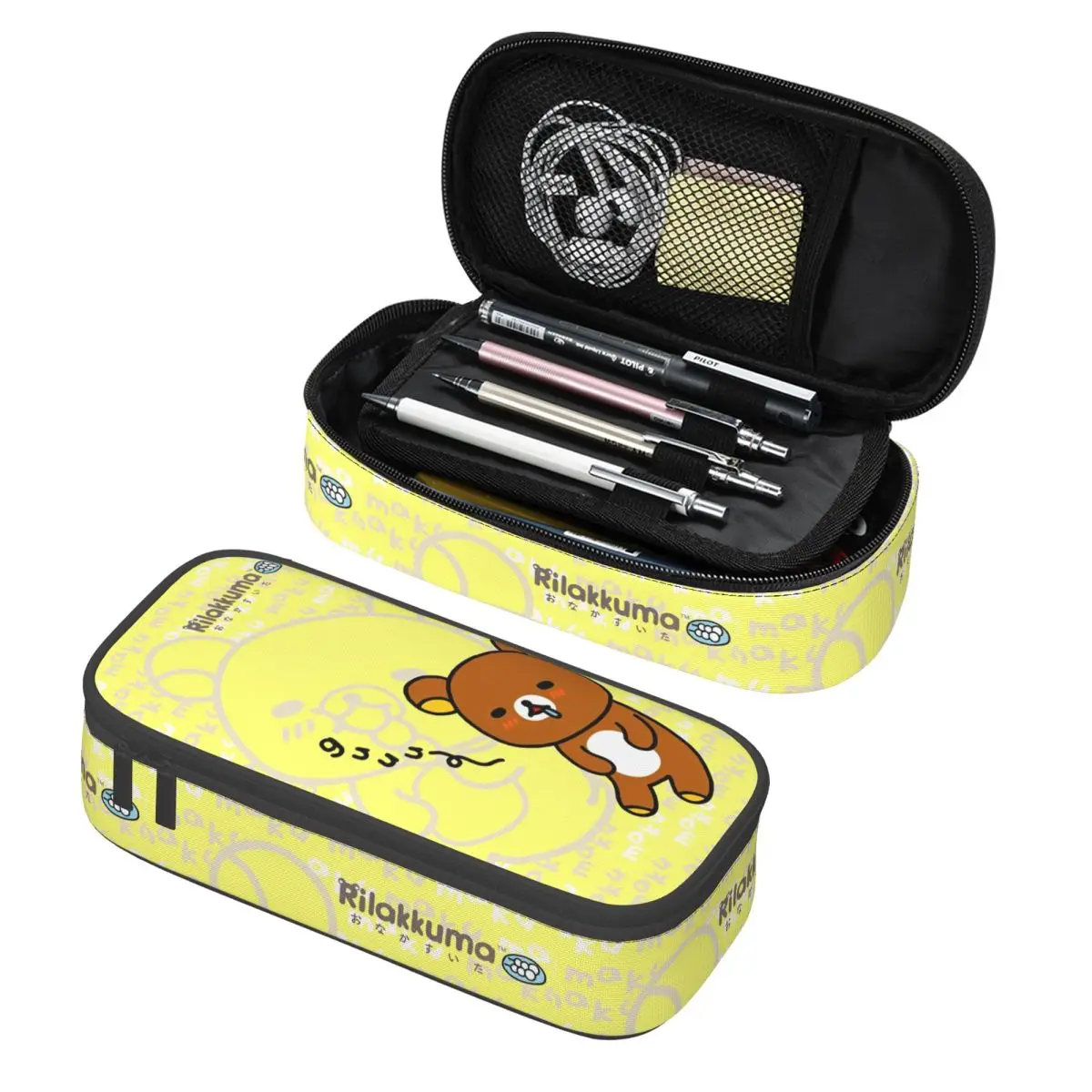 

New Cute Kawaii Rilakkuma Bear Pencil Case Pencil Box Pen Holder Kids Large Storage Bags Students School Gifts Stationery