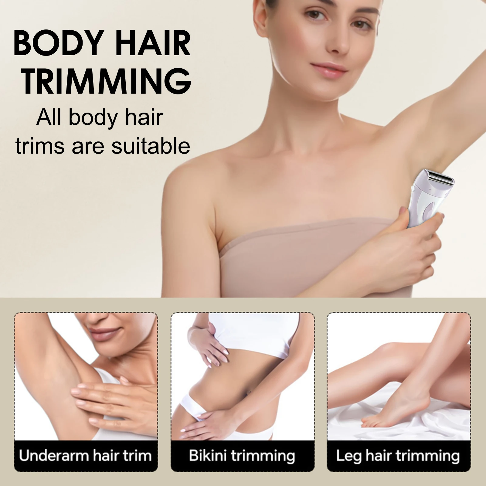 女性用電動バリカン,親密な髪,プライベートパーツ,シェービング,家庭用脱毛キット,痛みなし