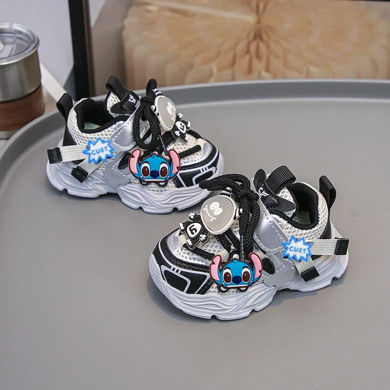 ميكي ماوس ميني بنات أحذية رياضية لينة سوليد الاطفال الصوف الأولى مشوا ربيع خريف شتاء جديد حذاء كاجوال الأولاد احذية الجري