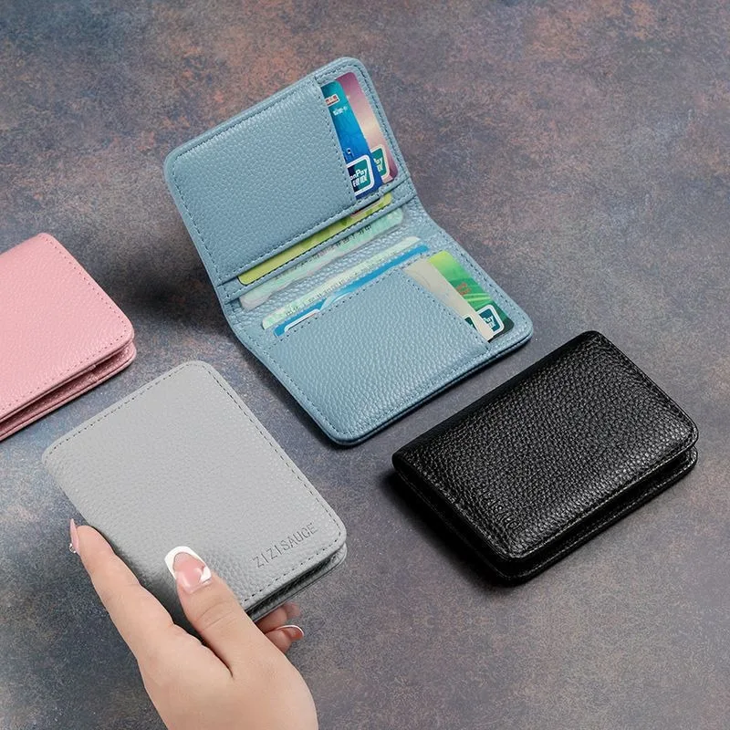 

Мужские тонкие минималистичные кошельки с передним карманом, RFID-блокирующий держатель для кредитных карт, кошелек-органайзер из искусственной кожи для путешествий для мужчин