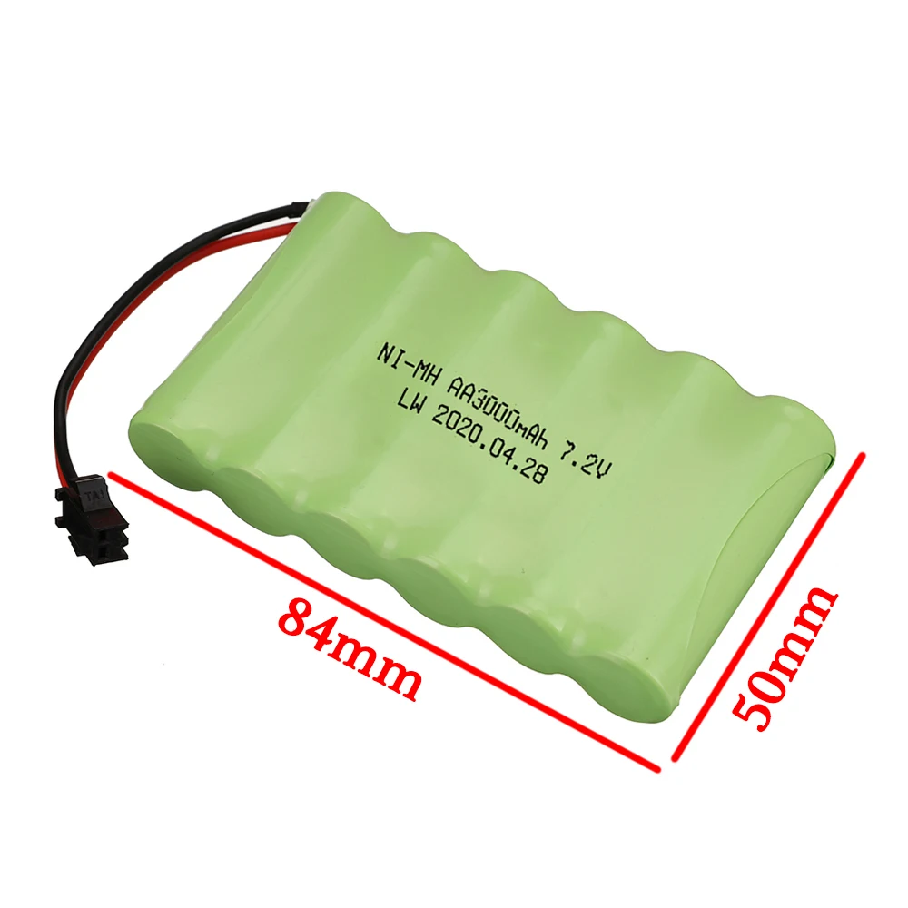 Upgrade 3000mAh 7.2v NiMH Rechargeable Battery For Rc toys Car Tanks Trucks Robots AA 7.2v Batteries Pack SM/JST/Tamiya plug