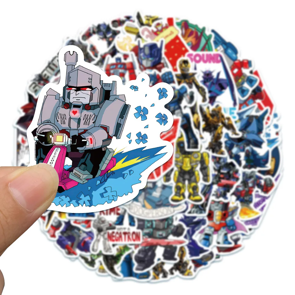 50pcs autobot Transformers – Az alakváltók matricák Motorbicikli autó Gördeszka Notebook Poggyász Bicaj Vízhatlan esőköpény matrica decals számára gyerekeknek toys