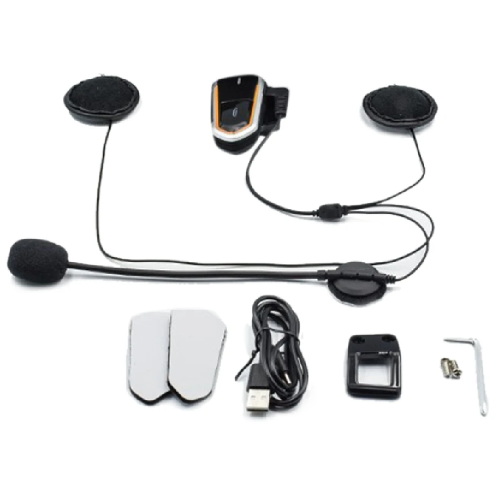 Helmet-Mounted Noise Canceling Waterproof 5.0 Bluetooth Headset for Outdoor