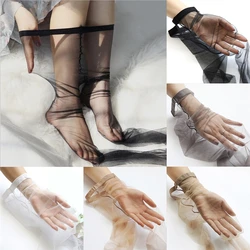 Women Sexy Silky Knee Highs Socks Female Transparent Breathable Pantyhose Ultra-thin For Ladies Stretchy Stockings