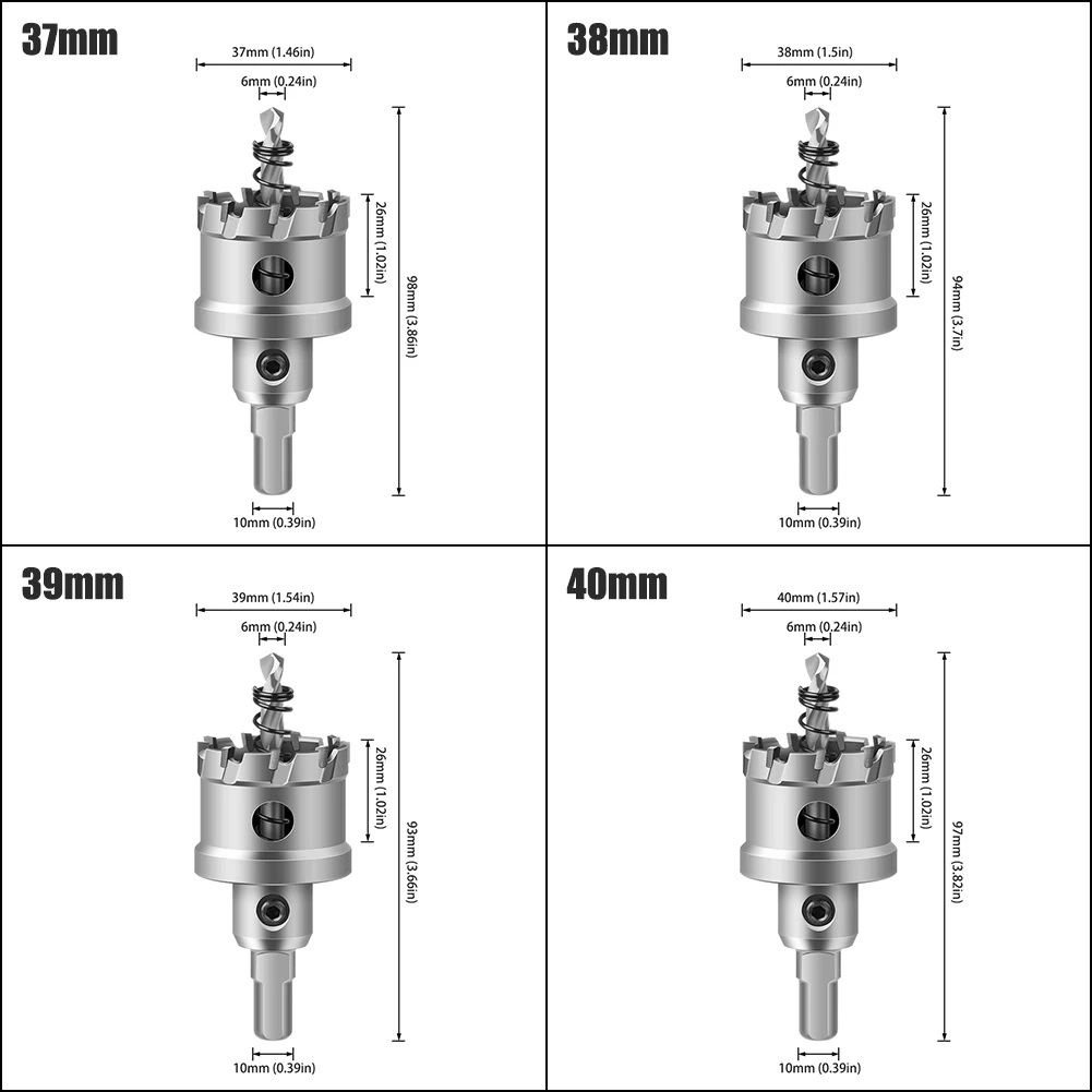1 Pc 5A Carbide Tip TCT Drill Bit Hole Saw 12-150mm Drill Bit Set Hole Saw Cutter For Stainless Steel Metal Alloy Drilling
