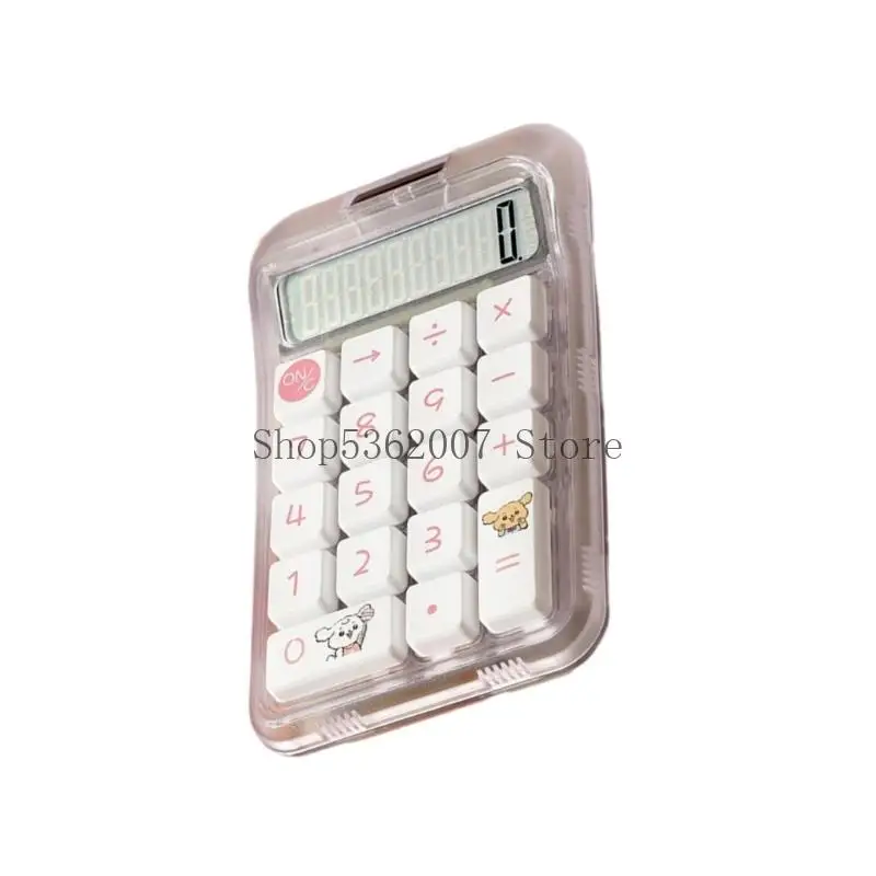 Calculadora azúcar pequeña Capibala, carcasa transparente portátil apariencia, 40JB