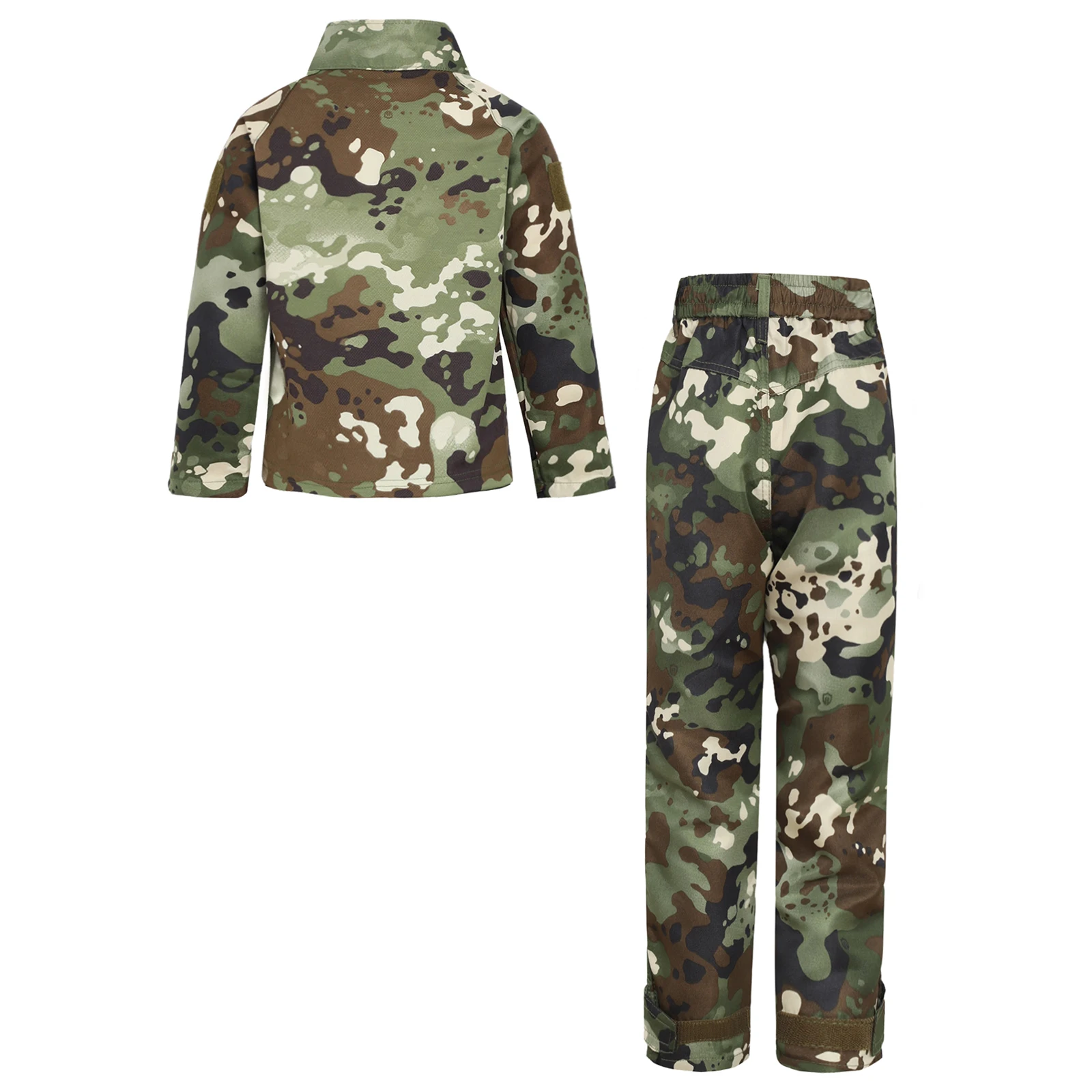 Kid Girl Boys Camouflage Army Uniforms Military Suits Combat Long Sleeve Top And Pants Set Summer Training Sportswear Outfits